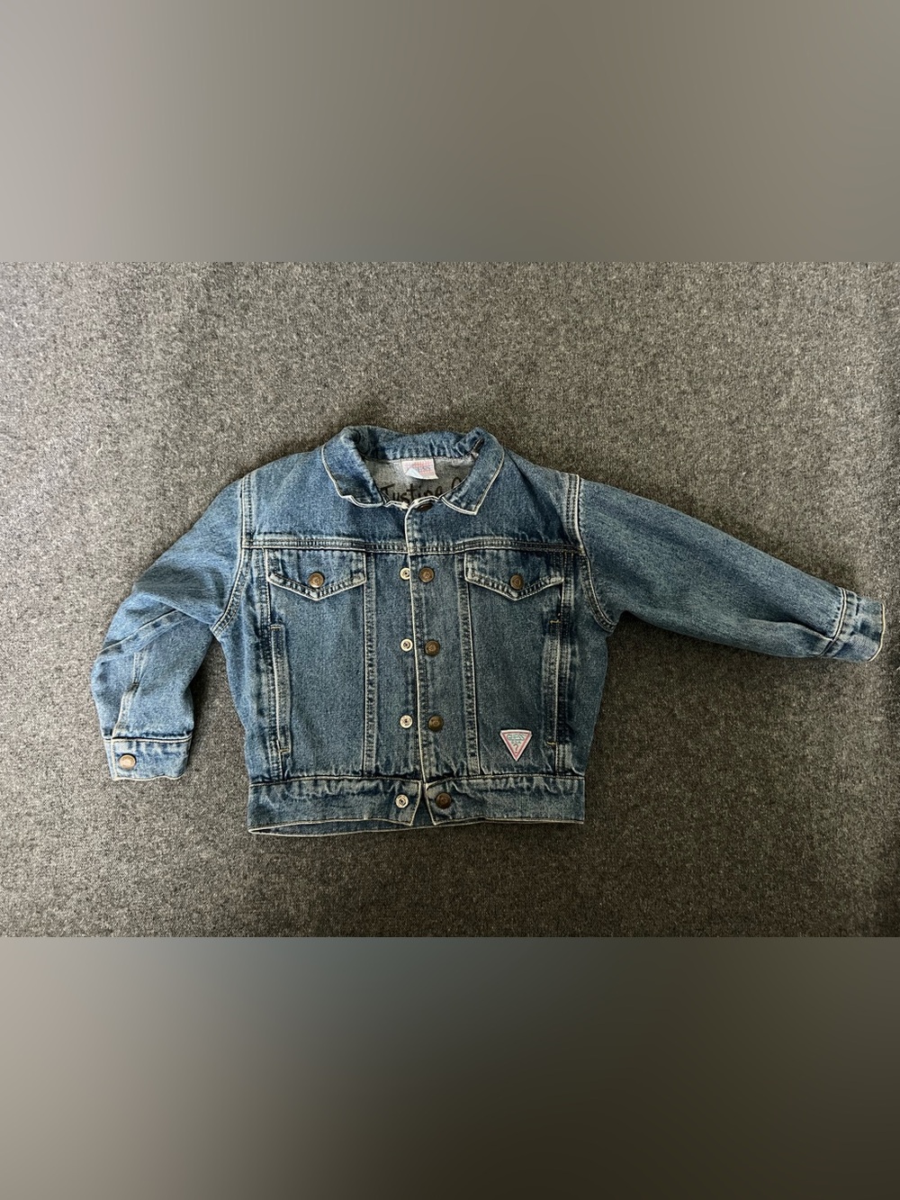 Vintage Guess Kids' Denim Jacket in Blue size 4T